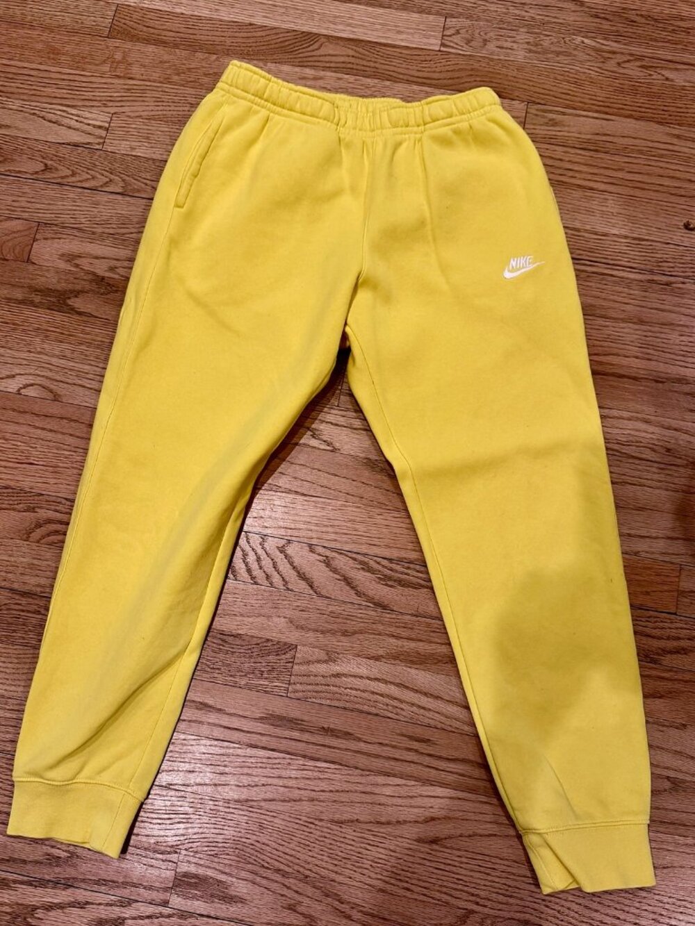Nike Club Fleece Joggers Bright Yellow Men's M